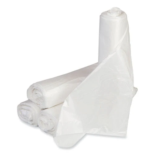 Low-density Commercial Can Liners, Coreless Interleaved Roll, 16 Gal, 0.5mil, 24" X 32", White, 50 Bags/roll, 10 Rolls/carton - Image 1