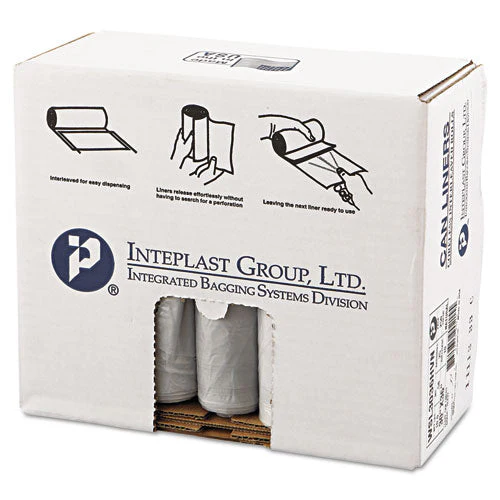 Low-density Commercial Can Liners, Coreless Interleaved Roll, 30 Gal, 0.58 Mil, 30" X 36", Clear, 25 Bags/roll, 10 Rolls/ct - Image 1