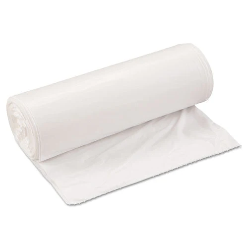 Low-density Commercial Can Liners, Coreless Interleaved Roll, 33 Gal, 0.8 Mil, 33" X 39", White, 25 Bags/roll, 6 Rolls/carton - Image 1