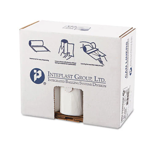 Low-density Commercial Can Liners, Coreless Interleaved Roll, 33 Gal, 0.8 Mil, 33" X 39", White, 25 Bags/roll, 6 Rolls/carton - Image 3