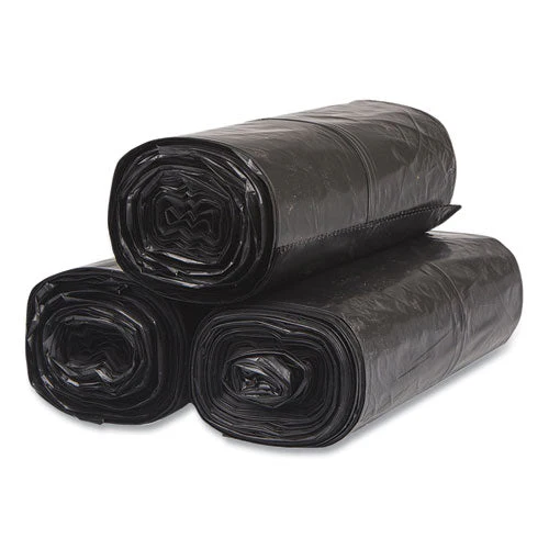 Recycled Low-density Commercial Can Liners, Coreless Interleaved Roll, 60 Gal, 1.5 Mil, 38" X 58", Black, 20/roll, 5 Rolls/ct - Image 3