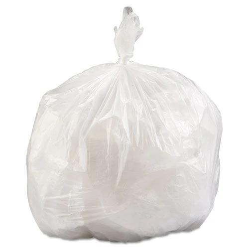 High-density Commercial Can Liners Value Pack, 33 Gal, 14 Mic, 33" X 39", Clear, 25 Bags/roll, 10 Interleaved Rolls/carton - Image 1