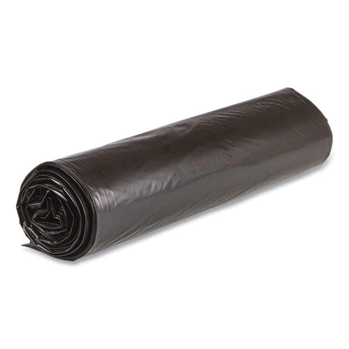High-density Commercial Can Liners Value Pack, 45 Gal, 19 Mic, 40" X 46", Black, 25 Bags/roll, 6 Interleaved Rolls/carton - Image 2