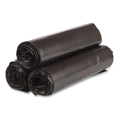 High-density Commercial Can Liners Value Pack, 45 Gal, 19 Mic, 40" X 46", Black, 25 Bags/roll, 6 Interleaved Rolls/carton - Image 3