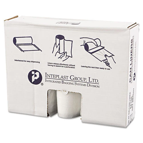 High-density Commercial Can Liners Value Pack, 45 Gal, 12 Mic, 40" X 46", Clear, 25 Bags/roll, 10 Interleaved Rolls/carton - Image 1