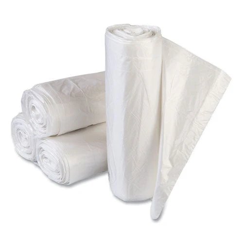 High-density Commercial Can Liners Value Pack, 60 Gal, 14 Mic, 43" X 46", Clear, 25 Bags/roll, 8 Interleaved Rolls/carton - Image 1