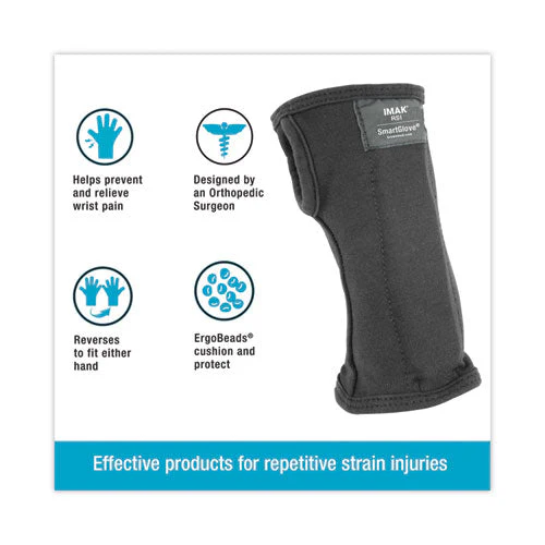Smartglove Wrist Wrap, Small, Fits Hands Up To 3.25" Wide, Black - Image 2