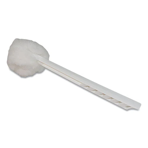 Deluxe Toilet Bowl Mop, 10" Handle, 4.5" Mop Head, White, 25/carton - Image 1
