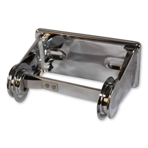 Single Roll Toilet Tissue Dispenser, 6.5 X 4.5 X 2.75, Chrome, 1 Dozen - Image 1