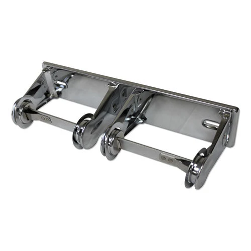 Double Roll Toilet Tissue Dispenser, 12.3 X 4.25 X 2.7, Chrome, 1 Dozen - Image 1