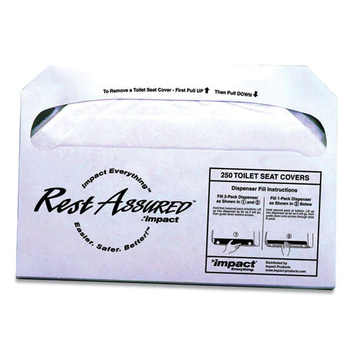 Rest Assured Seat Covers, 14.25 X 16.85, White, 250/pack, 20 Packs/carton - Image 1