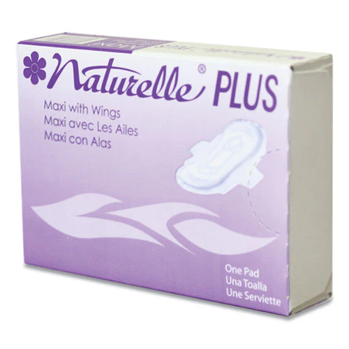 Naturelle Maxi Pads Plus, #4 With Wings, 250 Individually Wrapped/carton - Image 1