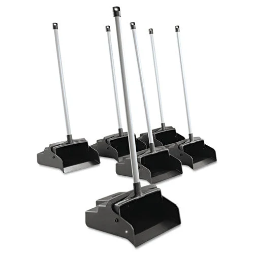 Lobbymaster Plastic Dust Pan, 12w X 37h, Plastic, Black Pan/white Handle - Image 2