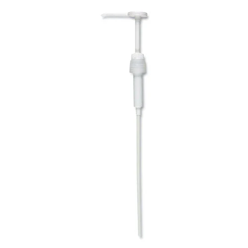 Economy Plastic Dispensing Pump With Senior Rieke Adapter For 5 Gal Pails And 38 Mm Screwcap For 1 Gal Jugs, White - Image 1