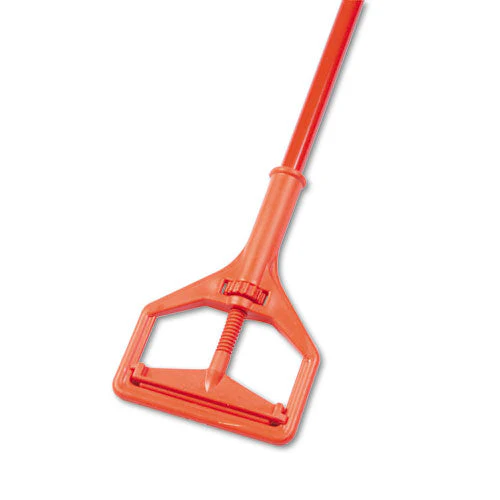 Janitor Style Screw Clamp Mop Handle, Fiberglass, 64", Blue - Image 1