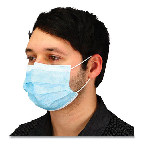 Malt By Impact Three-ply Face Mask With Ear Loops, 50 Box, 40 Boxes/carton - Image 1