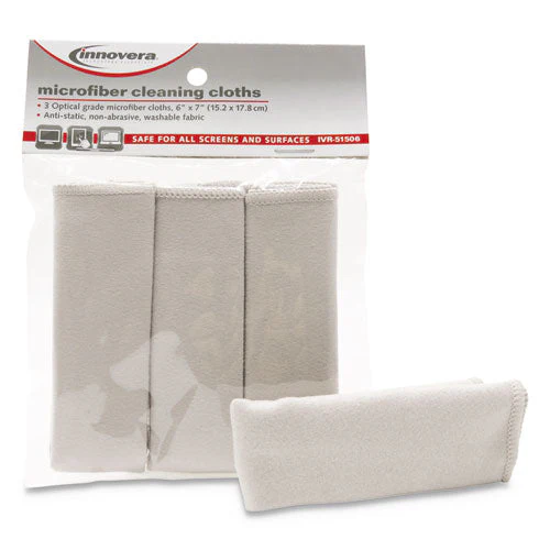 Microfiber Cleaning Cloths, 6 X 7, Unscented, Gray, 3/pack - Image 1