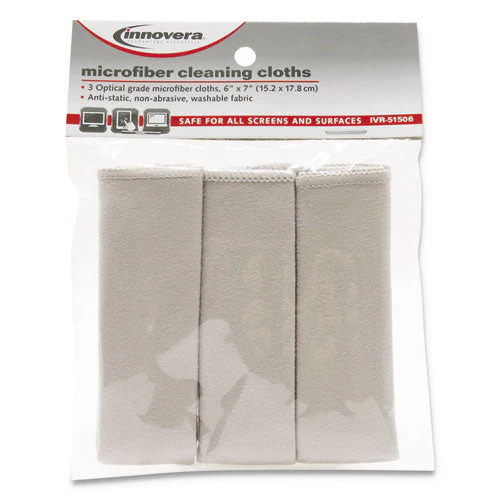 Microfiber Cleaning Cloths, 6 X 7, Unscented, Gray, 3/pack - Image 2