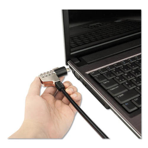 Combination Laptop Lock, 6 Ft Steel Cable - Image 1