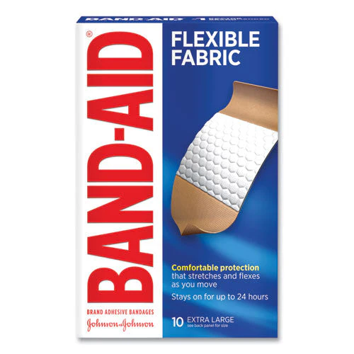 Flexible Fabric Extra Large Adhesive Bandages, 1.75 X 4, 10/box - Image 1