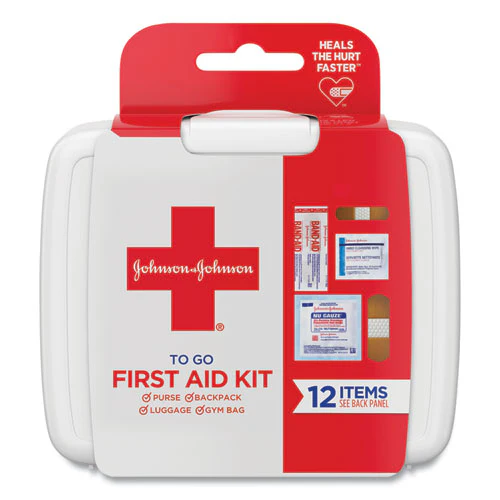 Mini First Aid To Go Kit, 12 Pieces, Plastic Case - Image 1