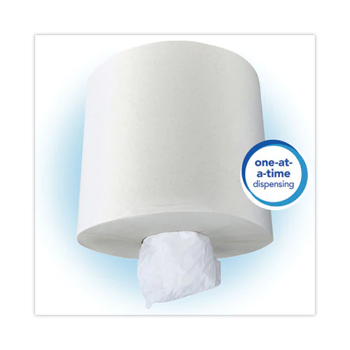 Essential Roll Center-pull Towels, 1-ply, 8 X 12, White, 700/roll, 6 Rolls/carton - Image 2