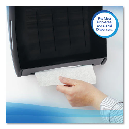 Essential C-fold Towels For Business, Absorbency Pockets, 1-ply, 10.13 X 13.15, White, 200/pack, 12 Packs/carton - Image 3