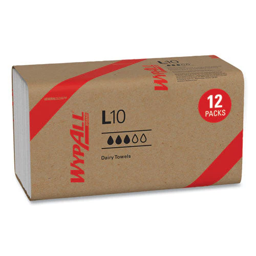 L10 Sani-prep Dairy Towels, Banded, 2-ply, 9.3 X 10.5, Unscented, White, 200/pack, 12 Packs/carton - Image 1