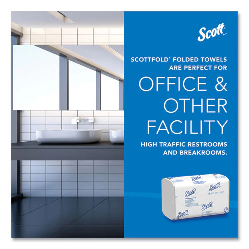 Pro Scottfold Towels, 1-ply, 9.4 X 12.4, White, 175 Towels/pack, 25 Packs/carton - Image 3