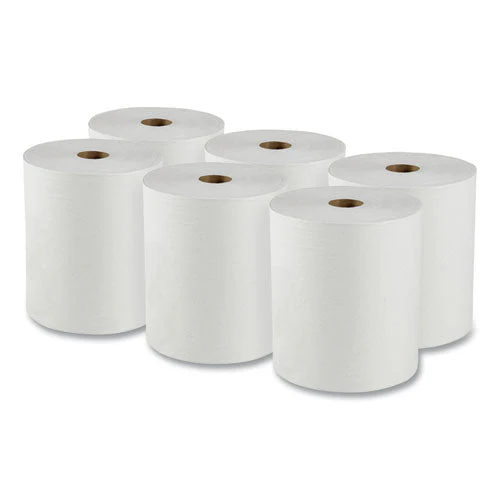 Essential High Capacity Hard Roll Towels For Business, Absorbency Pockets, 1-ply, 8" X 950 Ft, 1.75" Core, White, 6 Rolls/ct - Image 3