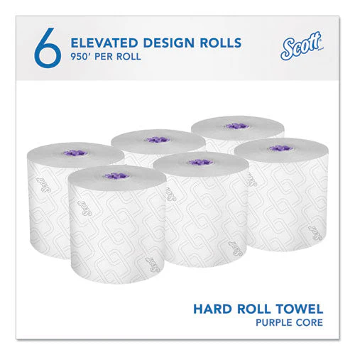 Essential High Capacity Hard Roll Towel, 1-ply, 8" X 950 Ft, White, 6 Rolls/carton - Image 2