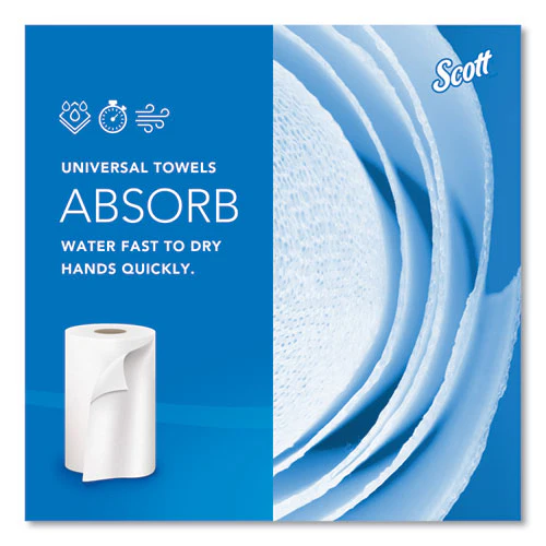 Essential Hard Roll Towels For Business, Absorbency Pockets, 1-ply, 8" X 400 Ft, 1.5" Core, White, 12 Rolls/carton - Image 2