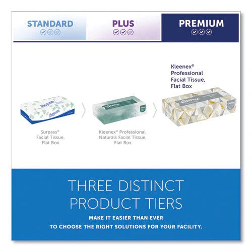 White Facial Tissue For Business, 2-ply, 125 Sheets/box, 12 Boxes/carton - Image 3