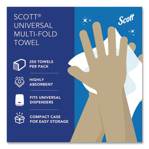 Multi-fold Towels, Absorbency Pockets, 1-ply, 9.2 X 9.4, White, 250 Sheets/pack - Image 3
