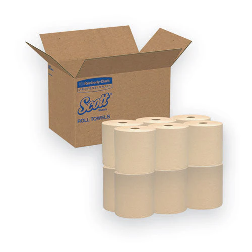 Essential Hard Roll Towels For Business, 1-ply, 8" X 800 Ft, 1.5" Core, Natural, 12 Rolls/carton - Image 3