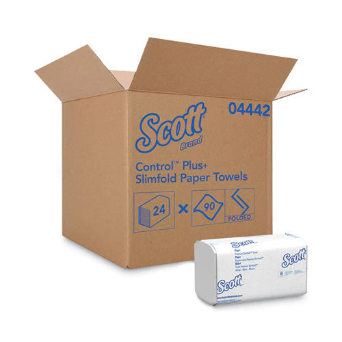 Slimfold Towels, 1-ply, 7.5 X 11.6, White, 90/pack, 24 Packs/carton - Image 1