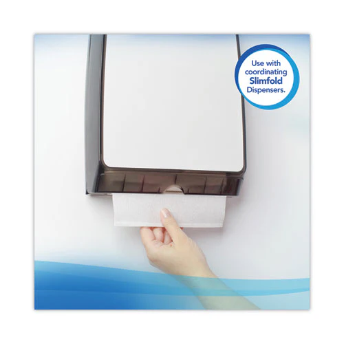 Slimfold Towels, 1-ply, 7.5 X 11.6, White, 90/pack, 24 Packs/carton - Image 2
