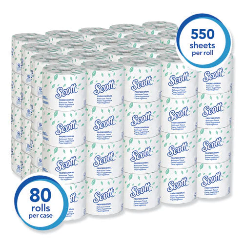 Essential Standard Roll Bathroom Tissue For Business, Septic Safe, 2-ply, White, 550 Sheets/roll - Image 2