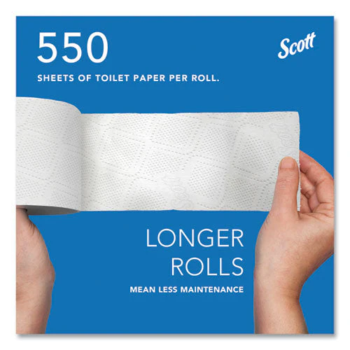 Essential Standard Roll Bathroom Tissue For Business, Septic Safe, 2-ply, White, 550 Sheets/roll, 80/carton - Image 2