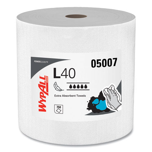 L40 Towels, Jumbo Roll, 12.5 X 12.2, White, 750/roll - Image 1