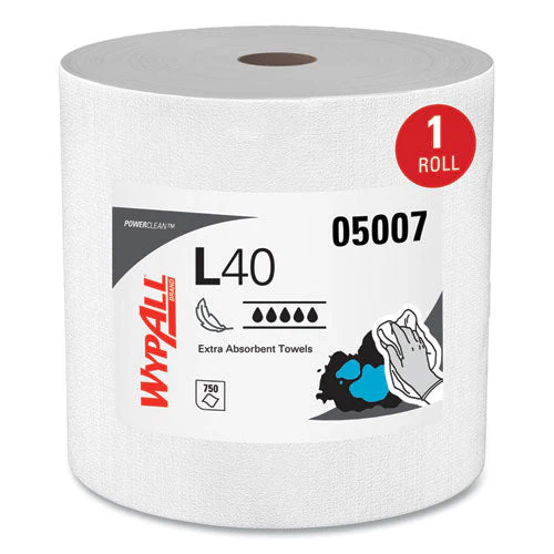 L40 Towels, Jumbo Roll, 12.5 X 12.2, White, 750/roll - Image 3