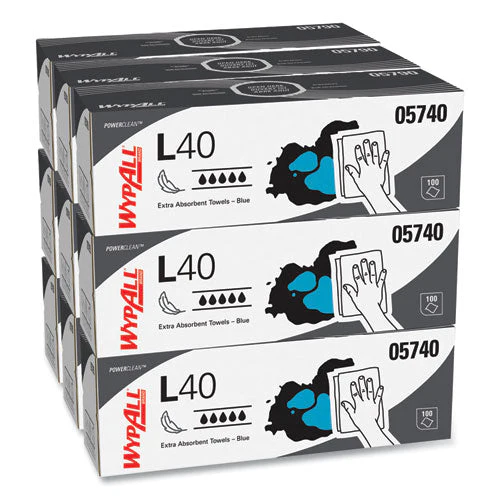 L40 Towels, Pop-up Box, 9.8 X 16.4, Blue, 100/box, 9 Boxes/carton - Image 1