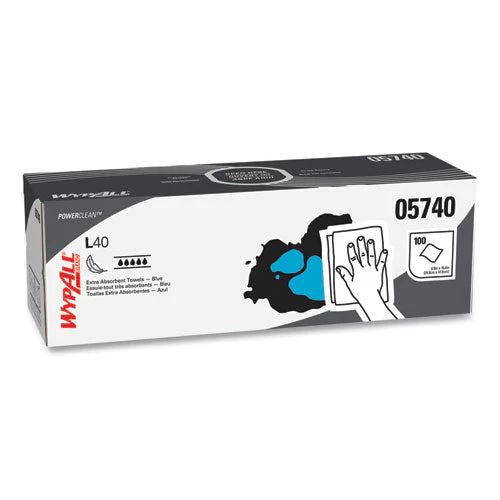 L40 Towels, Pop-up Box, 9.8 X 16.4, Blue, 100/box, 9 Boxes/carton - Image 2