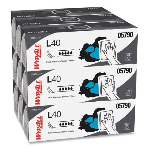 L40 Towels, Pop-up Box, 16.4 X 9.8, White, 100/box, 9 Boxes/carton - Image 1