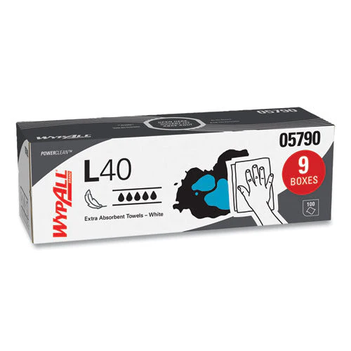 L40 Towels, Pop-up Box, 16.4 X 9.8, White, 100/box, 9 Boxes/carton - Image 2