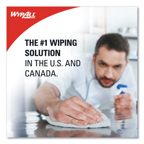 X70 Wipers, Kimfresh Antimicrobial, 12.5 X 23.5, Unscented, White, 300/carton - Image 2