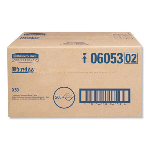X50 Foodservice Towels, 1/4 Fold, 23.5 X 12.5, White, 200/carton - Image 2