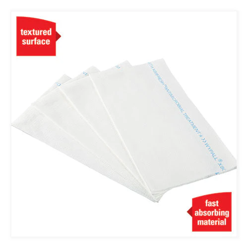 X80 Foodservice Towel, Kimfresh Antimicrobial Hydroknit, 12 X 23.4, Unscented, White/blue Stripe, 150/carton - Image 2