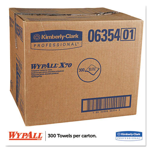 X70 Wipers, 1-ply, 12.5 X 23.2, Red, 300/carton - Image 2