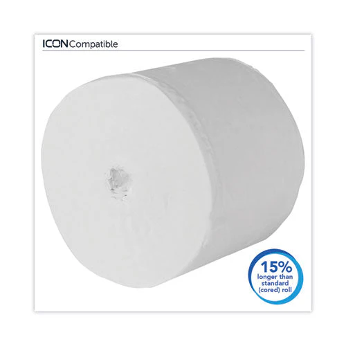 Essential Extra Soft Coreless Standard Roll Bath Tissue, Septic Safe, 2-ply, White, 800 Sheets/roll, 36 Rolls/carton - Image 3
